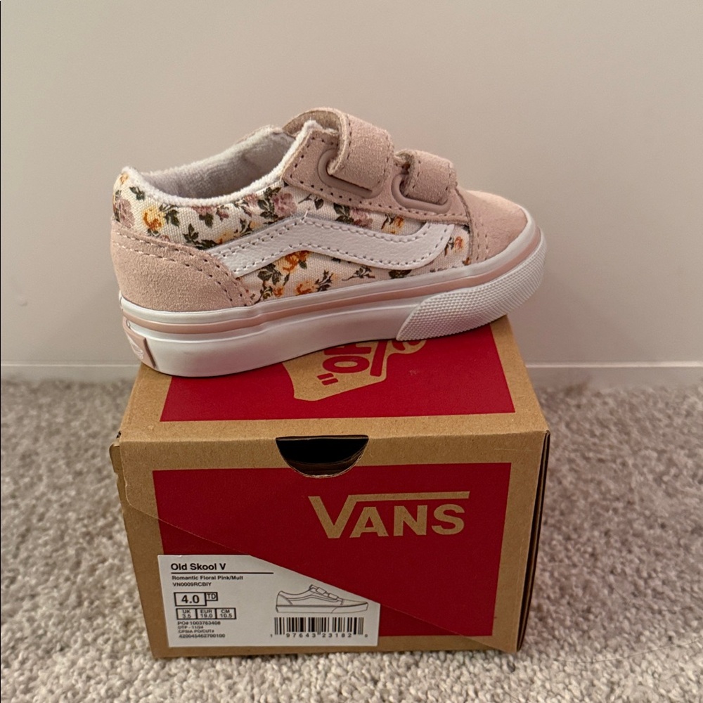 Vans Kids Floral Pink Sneakers